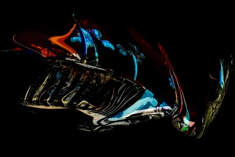 Dancing glowing multicolored patterns. Background, backdrop or wallpaper. Abs Stock Photos