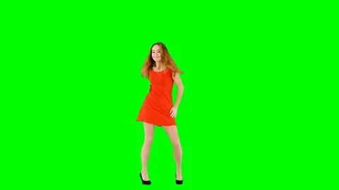 Dancing on Green Screen Stock Footage 99493992