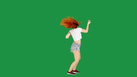 Dancing on Green Screen Stock Footage 111850228