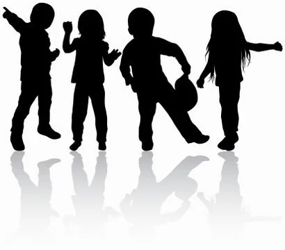 Dancing group Stock Illustration