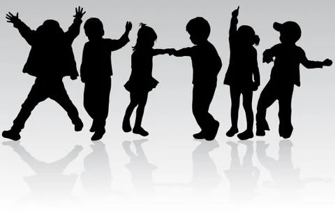 Dancing group Illustrazione stock