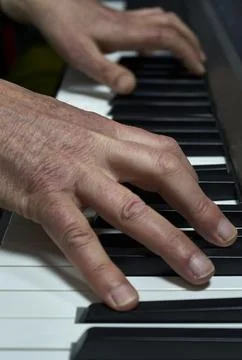 Dancing hands on the keyboard 写真素材