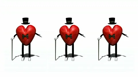 Dancing Heart Trio loopable HD1080 Stock-Footage 302366