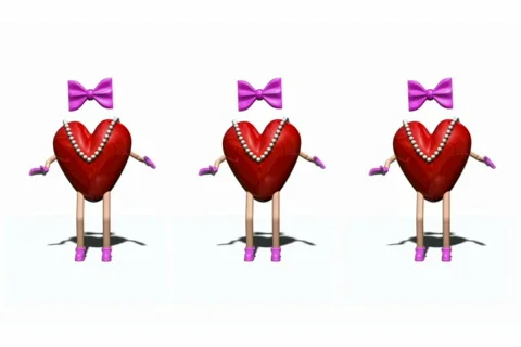 Dancing Heart Trio loopable NTSC 스톡 동영상 302365