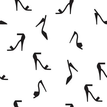 Dancing High heels shoesseamless pattern Stock Illustration