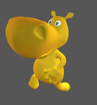 Dancing hippo 3D Model