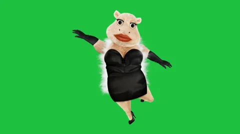 Dancing Hippo:  Green Screen Видео 33846291