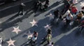 Dancing on Hollywood Stars, Walk of Fame Street Performers, Crowds Acclaiming HD Footage