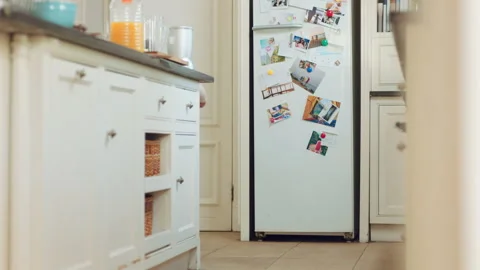 Dancing, home and kid in kitchen with spinning, rhythm or creative performance Stock Footage 335809029