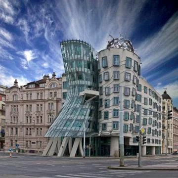 The Dancing House Stock Photos