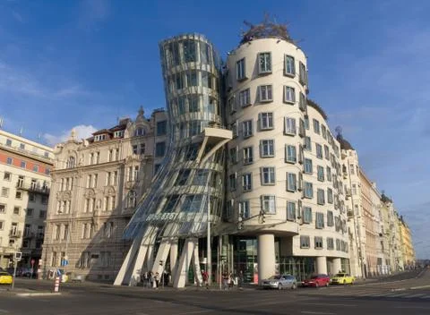 Dancing House in Prague Stock Photos