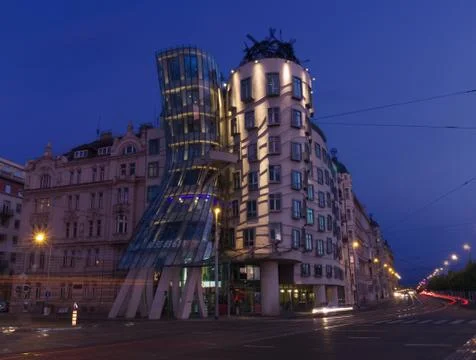 Dancing House in Prague Stock Photos