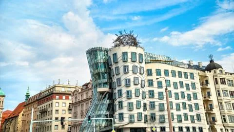 Dancing House in Prague Stock Photos