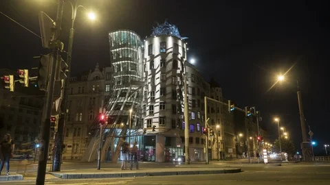 The Dancing house Prague time-lapse Vidéo 90532639