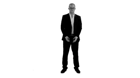 Dancing isolated on white background - music moves - headphone - man male person 库存影片 64800224