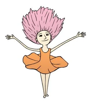 Dancing kid Illustrazione stock