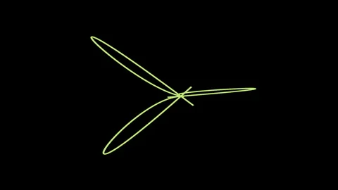 Dancing Knot Black Background 4k Loop Animation Video stock 314417996