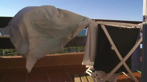 Dancing laundry Stock Footage 47256801