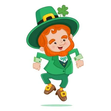 Dancing Leprechaun Stock Illustration