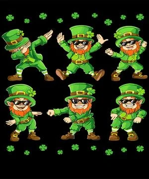 Dancing Leprechauns St Patrick's Day Stock Illustration