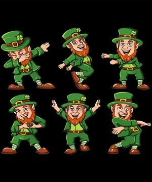 Dancing Leprechauns St Patrick's Day Stock Illustration