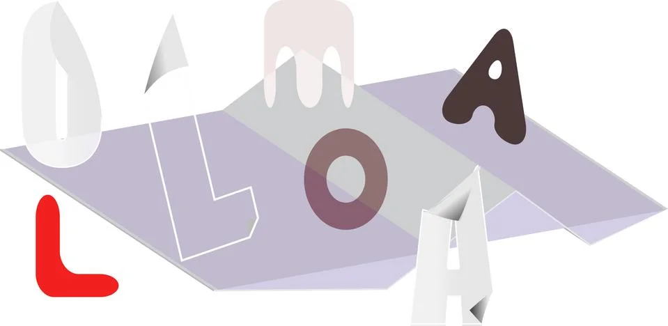 Dancing letters Stock Illustration