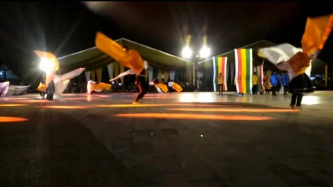 Dancing in the lighting 01 Stock Footage 272395978