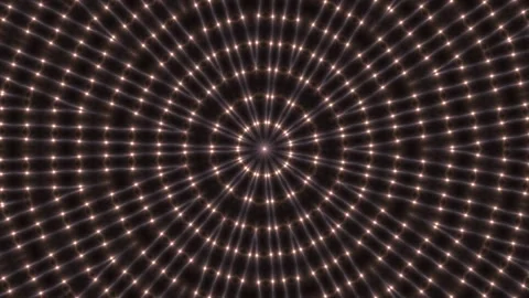 Dancing lights pulse in hypnotic, rhythmic circles Video stock 345448611