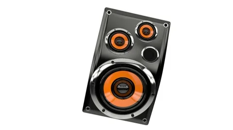 Dancing loudspeaker Stock Footage
