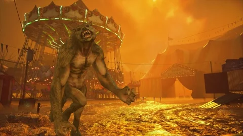 Dancing Lycanthrope in End of World Park Stock Footage 321672357