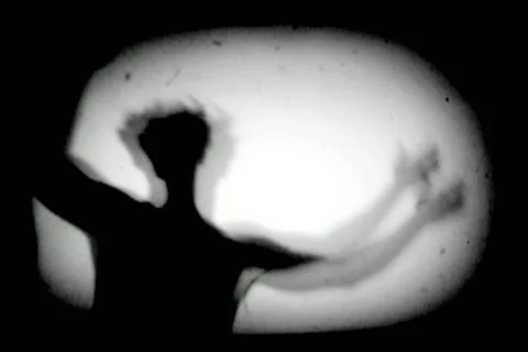 Dancing Man Backlight Silhouette Strobe Light VJ Loop 6 - Vintage 8mm Film Stock Footage 11451400