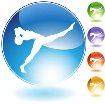 Dancing man crystal icon Stock Illustration