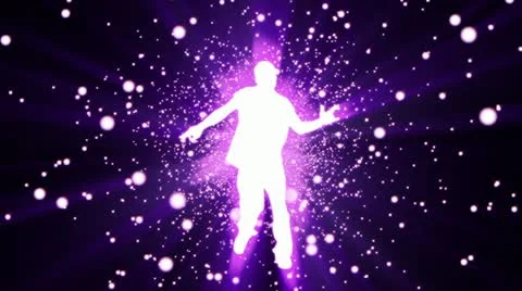 The dancing man in digital space Stock Footage 22326248