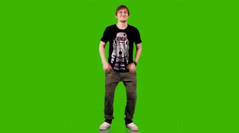 Dancing Man on a Green screen | Stock Video | Pond5