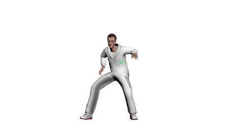 Dancing Man Looped Alpha Channel Included Stock Footage 96690641