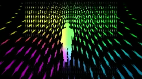 The dancing man. Star background Video stock 10882433