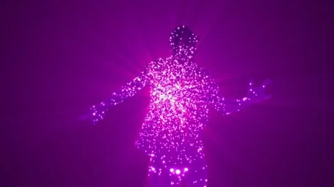 Dancing man on star background Stock Footage 20612079