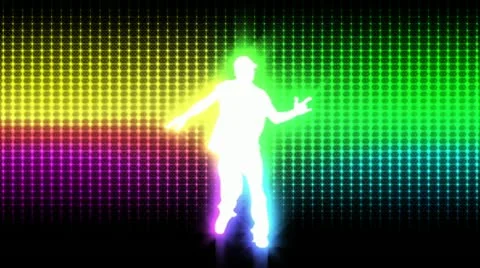The dancing man. Star glow Stock-Footage 10882440