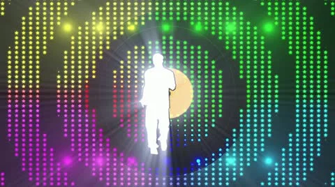 The dancing man. Star light Stock-Footage 10882444