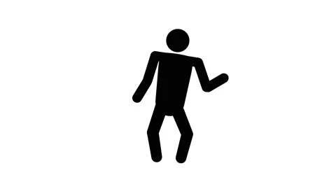 Dancing man, stick figure human, icons p... | Stock Video | Pond5