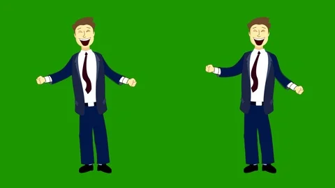 Dancing men on a green background 스톡 동영상 112878770