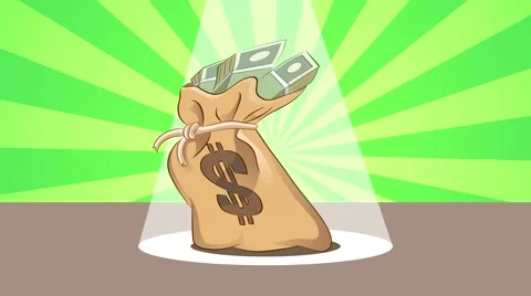 Dancing Money Bag Stock Footage 46197110