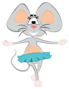 Dancing mouse illustration Stock Illustration