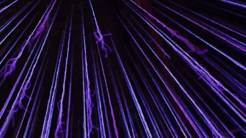 Dancing neon threads: a mesmerizing display of vivid lights. Video stock 276205711