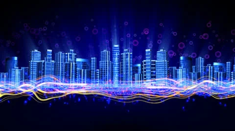 Dancing night city Stock Footage 24726332