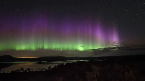 Dancing Northern Lights Stock Footage 52367010