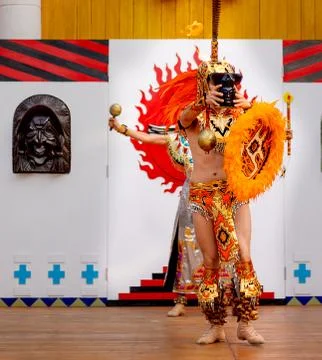 Dancing with ogem. dangerous dancing Stock Photos