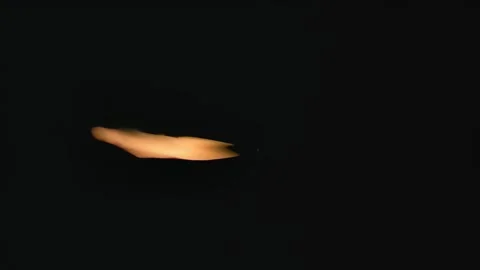 Dancing Orange Flame Isolated On Black Stock Footage 339301323
