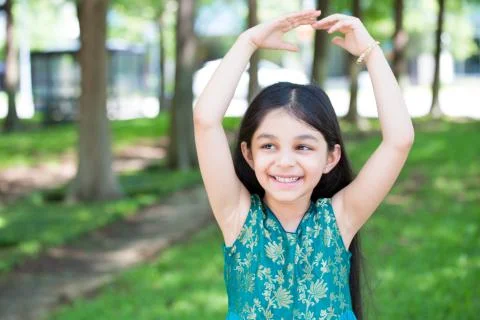 Dancing outside Foto stock