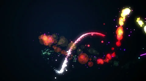 Dancing Particles bubble Light Streak Looping Motion 4K UHD Stock Footage 39225642